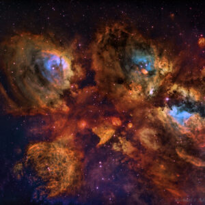 NGC 6334, Cat's Paw Nebula(Hubble Palette)