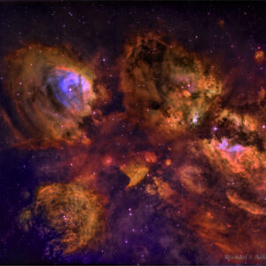 NGC 6334, Cat's Paw Nebula(Hubble Palette)
