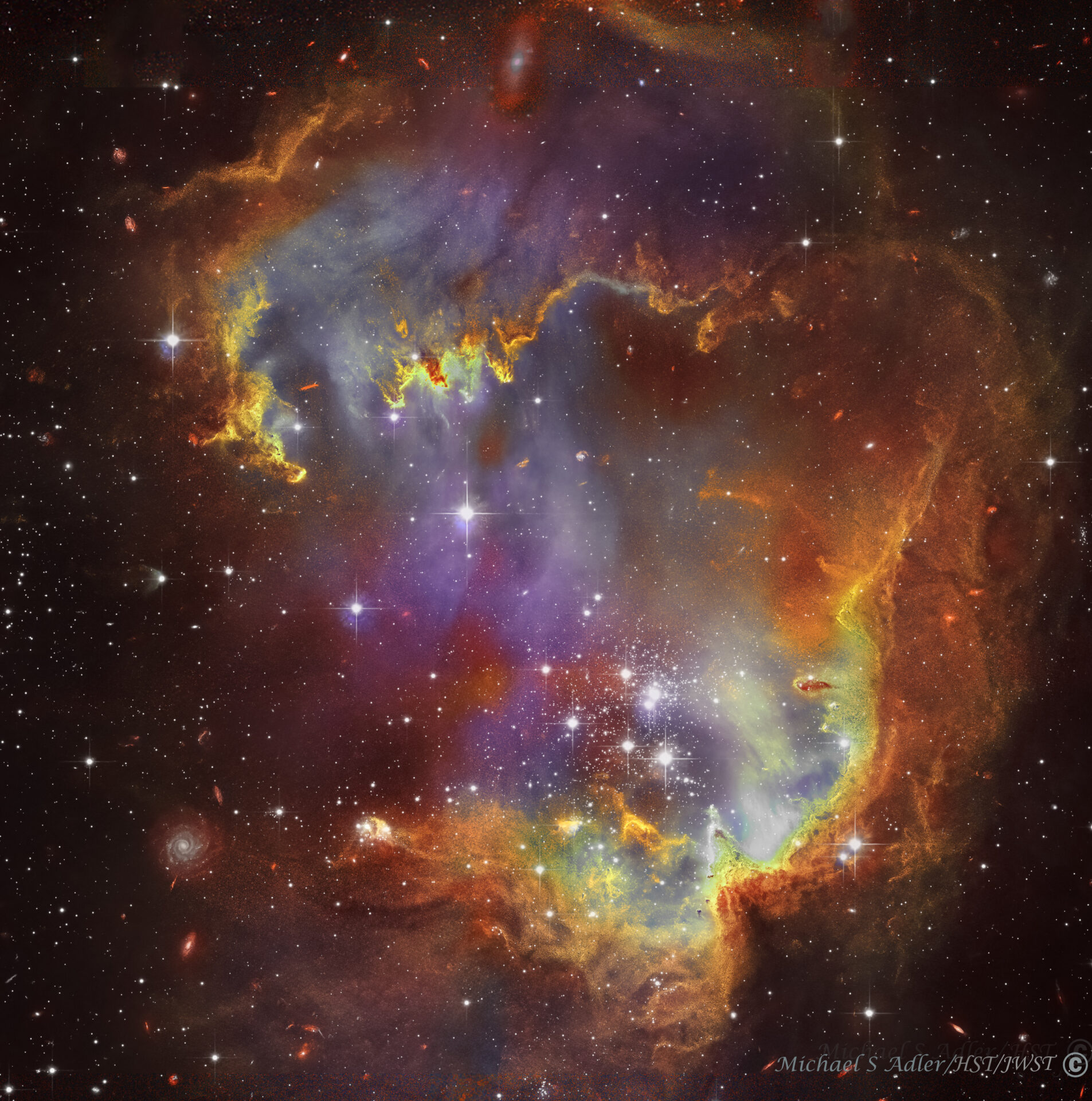 NGC 602 Small Magellanic Cloud Hubble Michael Adler Earth And Sky NGC 602 Small Magellanic Cloud Hubble Michael Adler Earth And Sky