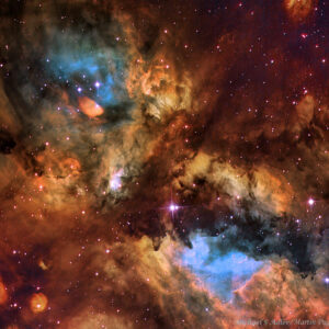 NGC 6334, Cat's Paw Nebula, Cropped(Hubble Palette) (Copy)