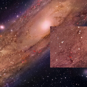 Andromeda Galaxy, Messier 31 CDK20 (Crop & Hubble V1 Star)